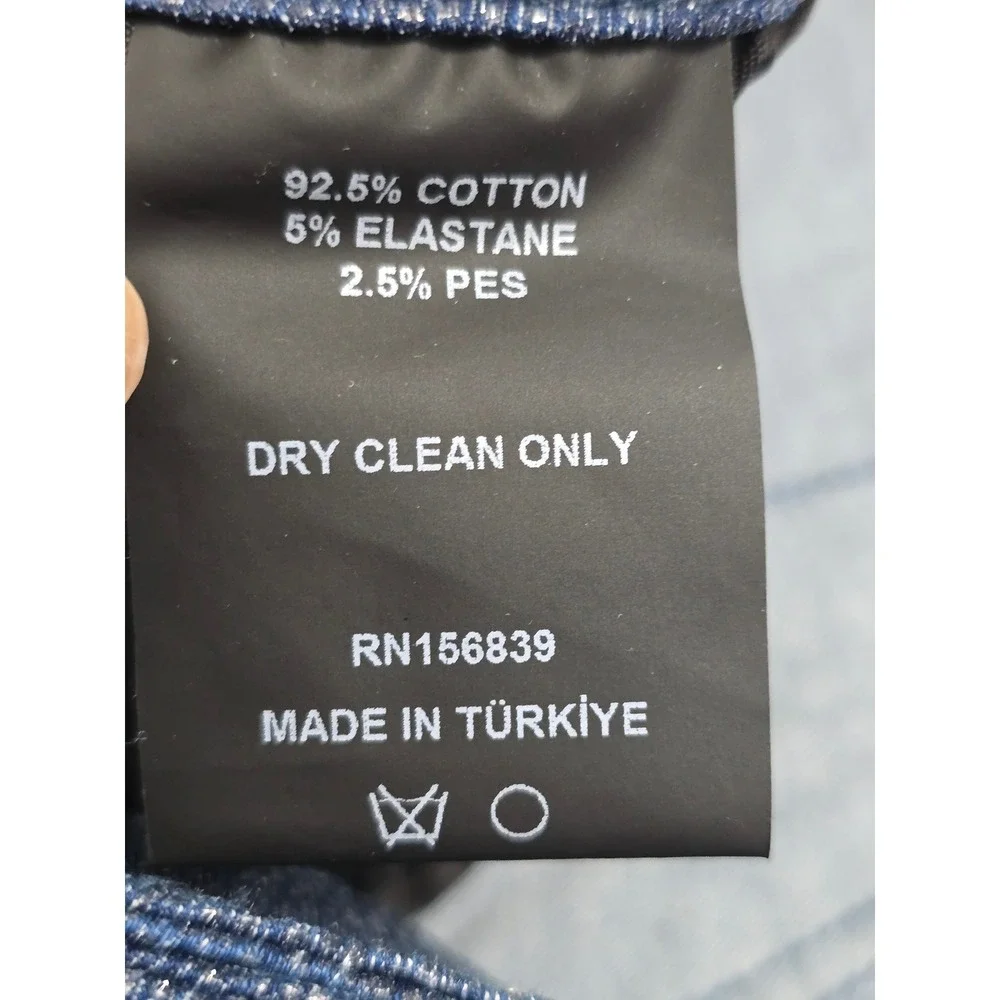 Monfrere Clint Bootleg Jeans‎ 40 Mens Stingray Blue Metallic Textured 1038J54425